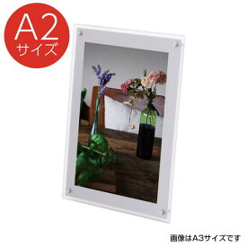 アクリルライトパネル ver2.0 AC-A2　店舗用品　販促用品　LEDパネル アクリルパネル 展示会 イベントエッジライト 壁付　ライティングパネル　ポスターパネル　化粧ビス ネジ 電飾 明るいパネル ホワイト