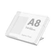 キャプションプライサー　A8 W74×H52mm　友屋 ポップ立 傾斜 プライサー 価格表示 品名表示 商品説明 プ…