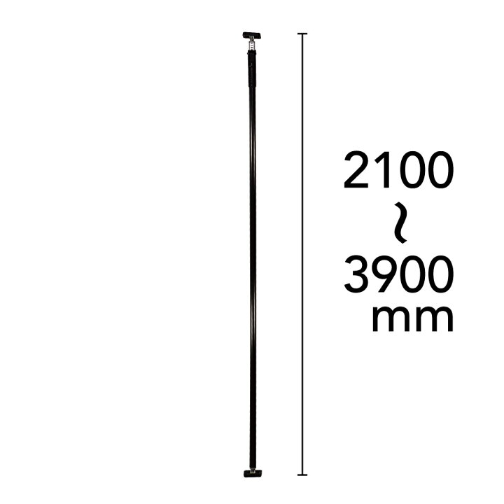 楽天市場】突っ張りスタンド KTSDB-2139 光 長さ2100〜3900mm ブラック 
