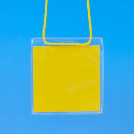 イベントパス (名刺タテ・ヨコ兼用) イエロー 黄 バラ 1個　イベント名札 名札 ケース IDケース ネームホルダー ホルダー 吊り下げ 首掛け 展示会 イベント パーティー 学校 オフィス ストラップ 紐 名前 名刺 スタッフ 係 色分け カラー オレフィン 中紙付