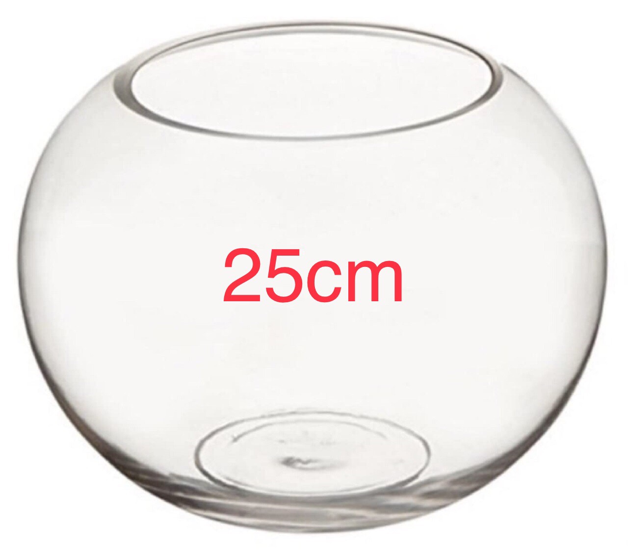 楽天市場】25センチ 金魚 メダカ 透明 丸 鉢 金魚鉢 ガラス ボール 小