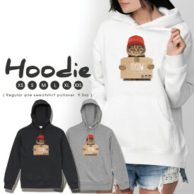 パーカー レディース メンズ スウェット パーカー プルオーバー hoodie 長袖 フード付き ペア カップル S M L XL XXL おそろ 大人かわいい おしゃれ おもしろパーカー ネコ ねこ 猫 宅配猫 meow