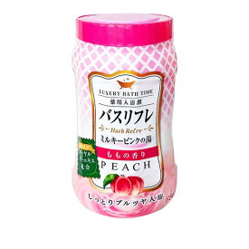 【12個セット】【1ケース分】ライオンケミカル バスリフレ 薬用入浴剤 ももの香り 本体×12個セット　1ケース分【正規品】【ori】