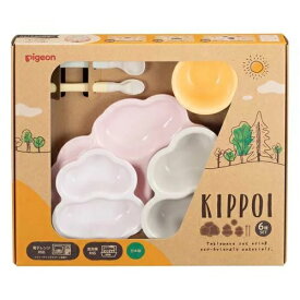 【5個セット】【1ケース分】ピジョン KIPPOI ベビー食器セット ベイビーピンク＆ピーチホワイト(1セット)×5個セット 　　1ケース分　【正規品】【k】【ご注文後発送までに1週間前後頂戴する場合がございます】