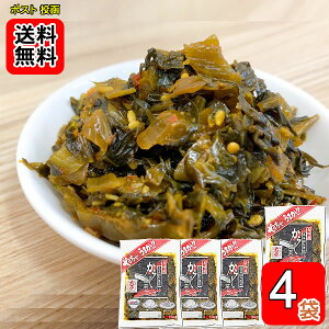 大平食品 からし高菜 120g×4袋お試しセット 長崎県産高菜100%使用【メール便送料無料】