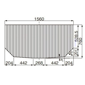 パナソニック 風呂フタ巻きフタ:マウント浴槽(弓形)用(1560×760)【GKJ84A1MR11ZE】