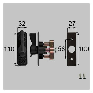 LIXIL(トステム) クレセント(PG障子/左用)窓(サッシ)部品(鍵・錠)【FNMZ187】