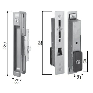 YKK-AP 玄関引戸部材召合せ錠 戸先召合せ外シリンダーセット【HHJ-0747】