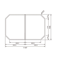 風呂ふた パナソニック GVR1110 750x1567mm 風呂フタ(短辺750×長辺1567:組みフタ:四角型:切り欠きなし