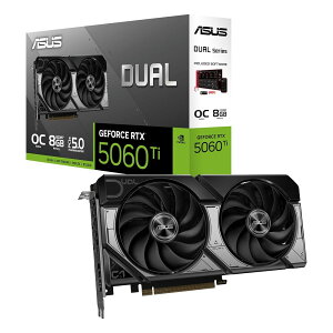 ASUS NVIDIA GeForce RTX 5060 Ti �r�f�I�J�[�h PCI Express 5.0 GDDR7 OC Edition/DUAL-RTX5060TI-O8G �������K�㗝�X�i