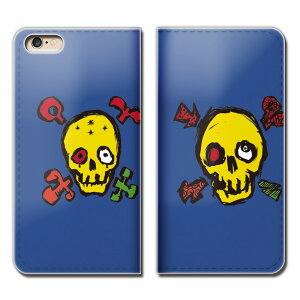 Xperia XZ1 SOV36 ケース 手帳型 ベルトなし 骸骨 髑髏 ストリート ロック スマホ カバー スカル01 eb05002_05