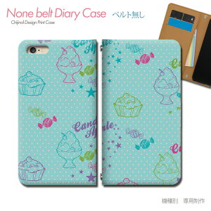 OPPO Reno13 A SIMフリー CPH2699 スマホケース 手帳型 ベルトなし ガールズ スイーツ ドット お菓子 スマホ カバー girls バンドなし マグネット 手帳 携帯ケース eb18202_01 オッポ おっぽ