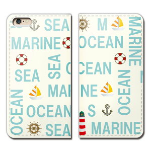 Galaxy S21 5G SC-51B スマホ ケース 手帳型 ベルトなし マリン 船 海 夏 Marin セーラー スマホ カバー マリン01 eb23201_02