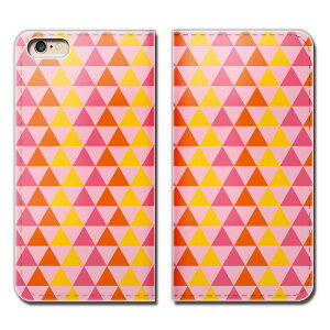 AQUOS sense2 SHV43 ケース 手帳型 ベルトなし 幾何学 トライアングル パターン スマホ カバー 和洋パターン eb25104_01