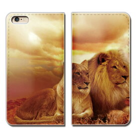 iPhone6s (4.7) iPhone6s ケース 手帳型 ベルトなし どうぶつ ライオン 動物 スマホ カバー アニマル03 eb25202_02
