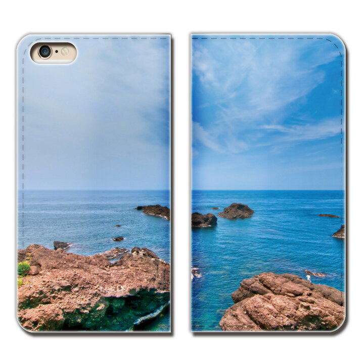 楽天市場 Iphone6 4 7 Iphone6 ケース 手帳型 ベルトなし 夏 海水浴 海岸 サマー マリン スマホ カバー 海02 Eb 01 スマホケースのショップティアラ