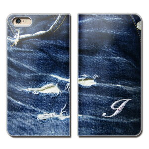 Xperia 1 SO-03L スマホ ケース 手帳型 ベルトなし イニシャル ペア 英字 I デニム スマホ カバー 頭文字03 eb24501_03