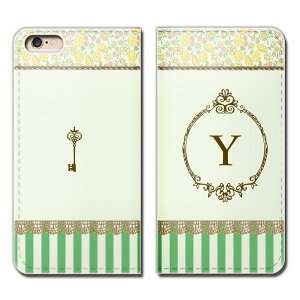 AQUOS sense2 SH-01L ケース 手帳型 ベルトなし イニシャル ペア 英字 Y ガーリー スマホ カバー 頭文字03 eb24901_05