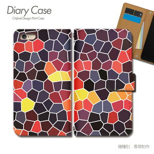 Xperia 10 III 手帳型 ケース SOG04 パターン 模様 カラフル 北欧 タイル スマホ ケース 手帳型 スマホカバー e026004_02 エクスペリア えくすぺりあ ソニー
