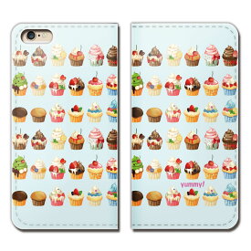 iPhone6s (4.7) iPhone6s ケース 手帳型 ベルトなし カップケーキ スイーツ お菓子 スマホ カバー 食べ物 フード eb25802_05