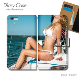 Xperia 5 III 手帳型 ケース SOG05 セクシー 水着 ビキニ 美女 海 夏 スマホ ケース 手帳型 スマホカバー e032703_04 エクスペリア えくすぺりあ ソニー