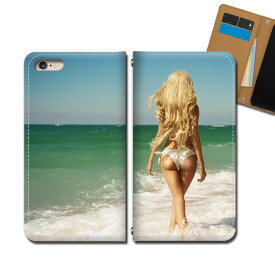 Xperia 5 SO-01M スマホ ケース 手帳型 ベルトなし セクシー 水着 ビキニ 美女 海 夏 スマホ カバー sexy eb32701_01