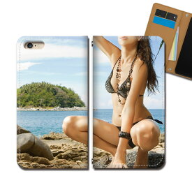 Xperia 5 SO-01M スマホ ケース 手帳型 ベルトなし セクシー 水着 ビキニ 美女 海 夏 スマホ カバー sexy eb32703_01