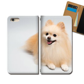 Android One X5 スマホ ケース 手帳型 ベルトなし 犬 イヌ いぬ ポメラニアン かわいい スマホ カバー いぬ画像 eb32904_01