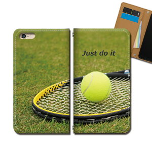 BASIO4 KYV47 スマホケース 手帳型 ベルトなし テニス ボール just do it やってみろ スマホ カバー スポーツ バンドなし マグネット 手帳 携帯ケース eb36903_03 京セラ べいしお ベイシオ