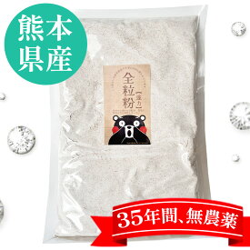 35年無農薬★400グラム　全粒粉（強力粉）熊本県産無農薬・化学肥料不使用・国産