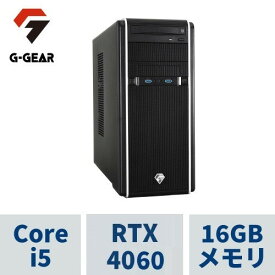 ゲーミングPC デスクトップ G-GEAR GA5J-C230B3/CP7( Corei5-13400F / 16GBメモリ / GeForceRTX4060 / 1TB SSD(M.2 NVMe) / Windows11HOME )