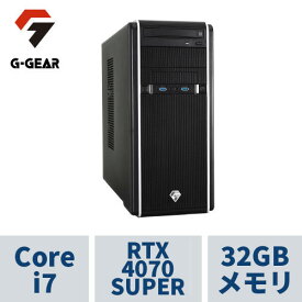 ゲーミングPC デスクトップ G-GEAR GA7J-G241BN/CP2( Corei7-14700F / 32GBメモリ / GeForceRTX4070SUPER / 1TB SSD(M.2 NVMe Gen4) / Windows11HOME)