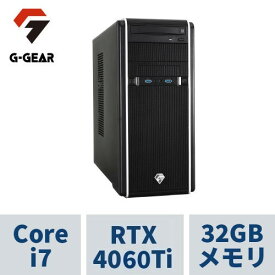 ゲーミングPC デスクトップ G-GEAR GA7J-G241BN/CP3( Core i7-14700F / 32GBメモリ / GeForceRTX4060Ti 8GB / 1TB SSD(NVMe Gen4) / Windows11HOME )