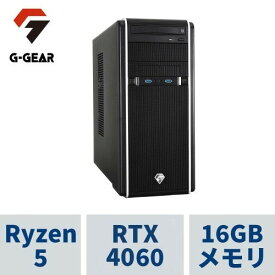 ゲーミングPC デスクトップ G-GEAR GA5A-D230BN/CP1( Ryzen 5 5600X / 16GBメモリ / GeForceRTX4060 / 1TB SSD(NVMe Gen4) / Windows11HOME )