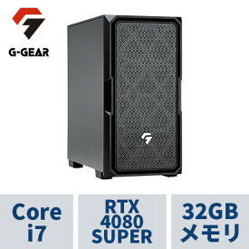 ゲーミングPC デスクトップ G-GEAR GE7J-M242ZBH/NT1( Corei7-14700KF / 32GBメモリ / GeForceRTX4080SUPER / 1TB SSD(M.2 NVMe Gen4) / Windows11HOME)