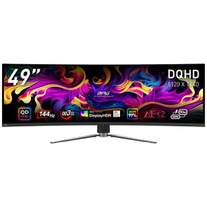 MPG 491CQP QD-OLED 49C` DQHD 5120x1440 Q[~Oj^[ 144Hz 0.03ms 1800Rpȃpl