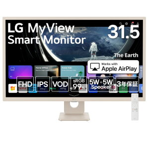 32SR50F-E X}[gj^[ 31.5^ IPS tHD sRGB 99% webOS 5W+5WXs[J[ AirPlay2 Miracast e-ARC HDMI-CEC 3Ӄt[X R x[W
