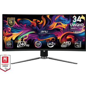 MPG 341CQPX QD-OLED 34.18C` EgCh(3440x1440) QD OLED Q[~Oj^[ 240Hz 0.03ms 1800Rpȃpl