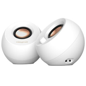 Creative Pebble Pro [SP-PBLPRO-WH] �L��USB/�L���A�i���O/Bluetooth�Ή� �X�e���I�X�s�[�J�[ RGB���C�e�B���O�Ή� �z���C�g