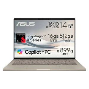 oCm[g Zenbook SORA UX3407QA-PU16548BE [14^ /Snapdragon X X1-26-100 /RAM:16GB /SSD:512GB /WUXGA /Windows 11 Home /UuXL[x[W]