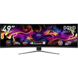 MPG 491CQPX QD-OLED 49C` DQHD 5120x1440 Q[~Oj^[ 240Hz 0.03ms 1800Rpȃpl