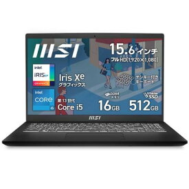 ノートPC Modern-15-B13M-5827JP [15.6型 /i5-1335U /RAM:16GB /SSD:512GB /フルHD /Windows 11 Home /クラシックブラック]