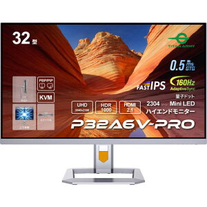 P32A6V-PRO 32C` 4K Q[~Oj^[ 160Hz 0.5ms(GTG) FastIPS miniLED HDR1000