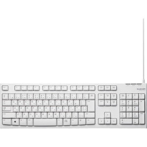 TK-FCM064WH/RS USB PS/2�ڑ� ���{��z��t���L�[ �X�^���_�[�h�L�[�{�[�h �z���C�g