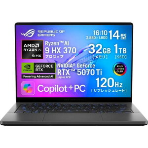 �Q�[�~���O�m�[�g ROG Zephyrus G14 GA403WR-AI9R5070TIG 14�^ /RyzenAI9HX370 /RTX5070Ti /SSD:1TB /2880×1800 �L�@EL /Windows11Home /�G�N���v�X�O���[