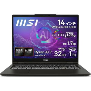 m[gPC Venture-A14-AI+A3HMG-1055JP [14^ /Ryzen AI 7 350 /RAM:32GB /SSD:1TB /QWXGA+ L@EL /Windows 11 Home /\bhOC]