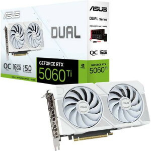Dual GeForce RTX 5060 Ti 16GB GDDR7 White OC Edition@DUAL-RTX5060TI-O16G-WHITE
