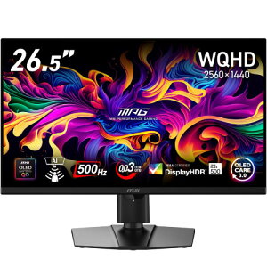 MPG 271QR QD-OLED X50 26.5C` WQHD(2560x1440)Q[~Oj^[ QD-OLED 500Hz 0.03ms(GTG)