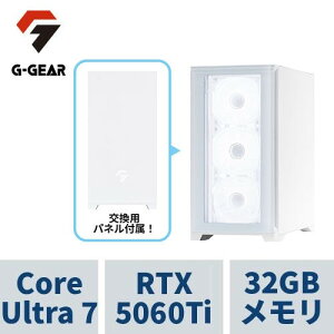 Q[~OPC G-GEAR White GL7J-G255B/R/CP2 CoreUltra7 /RTX5060Ti(16GB) /32GB /1TB SSD /WiFi+BluetoothΉ