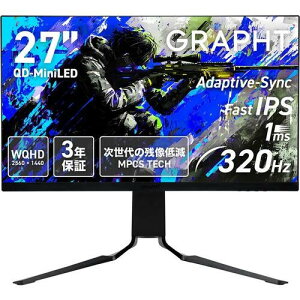 Gaming Monitor [GRT070-2732DML-BK] 27C` WQHD(2560x1440) Q[~Oj^[ 320Hz QD-miniLED IPS